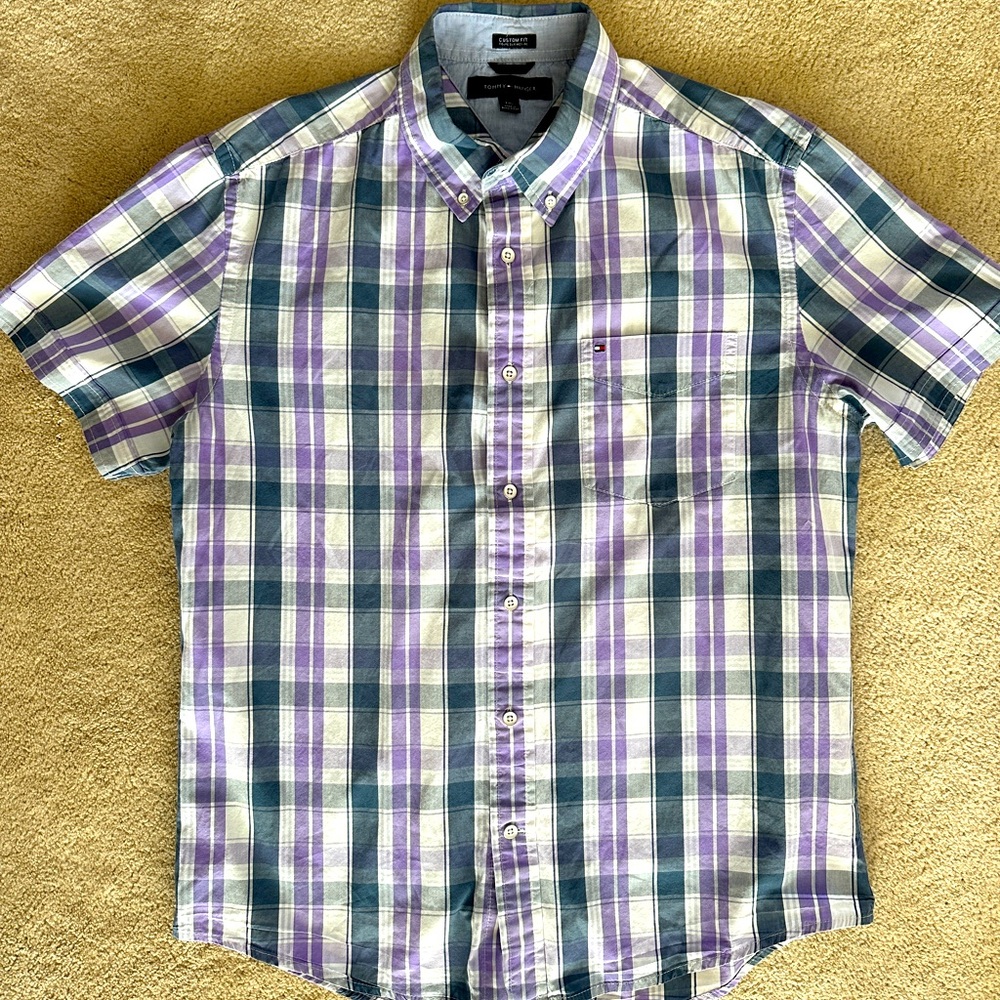 Tommy Hilfiger custom fit plaid shirt